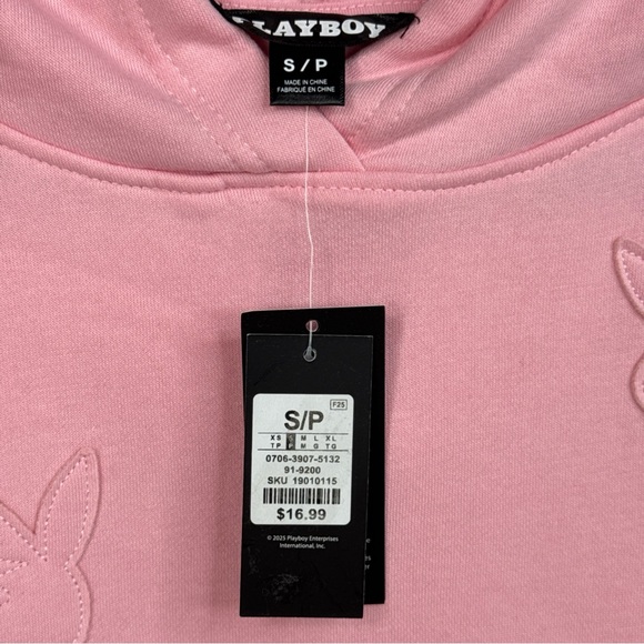 Playboy Bunny Set Pink Hoodie Sweatshirt/Sweat Pants Women’s S NWT - Picture 9 of 16